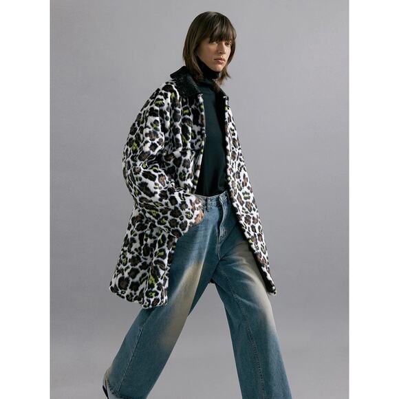 Anthropologie Molliolli Cheetah Print Coat - Picture 2 of 6